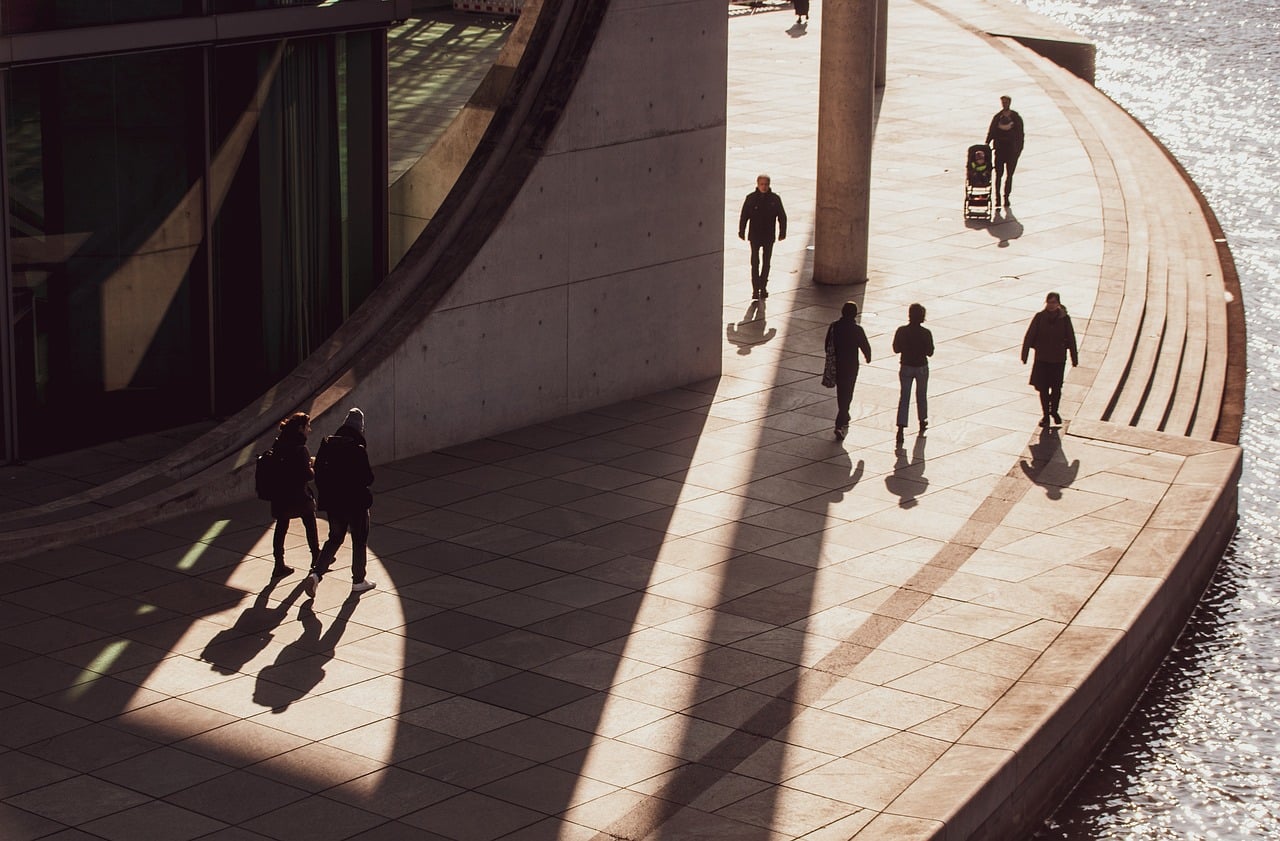 Home people, road, the shade, light, building, urban